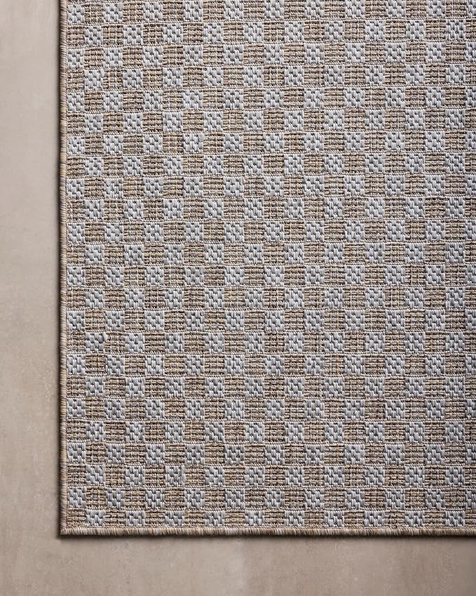 Loloi Amber Lewis Topanga Collection TOP-02 Natural/Silver 5'-3" x 7'-6" Indoor/Outdoor Area Rug-Ruum Studio Home