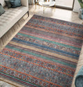 Keen Home Design 5x7 Rug - Machine Washable Area Rug with Non-Slip Backing, Ideal for Living Room, Dining Room, Bedroom - Vintage, Easy Clean, Durable, Low Pile Rug - (5' x 7')-Ruum Studio Home