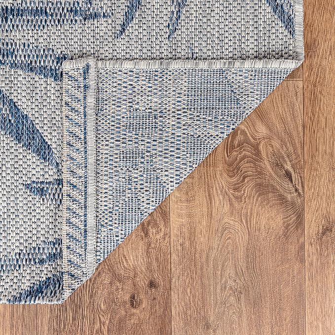 Keen Home Design Terrace Outdoor Round Rug - 8ft Round Washable Indoor/Outdoor Rug for Patio, Kitchen, Balcony, Beach, Garden, Deck and Porch, Size: 7'7" Round-Ruum Studio Home