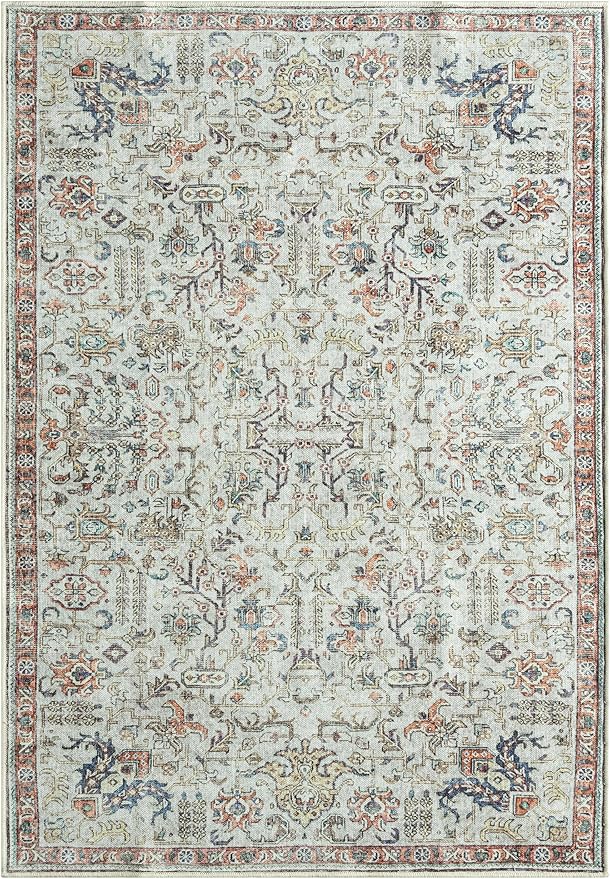 Keen Home Design 3x5 Rug - Machine Washable Entry Rug with Non-Slip Backing, Ideal for Enteryway, Kitchen, Bathroom, Laundry Room - Vintage, Easy Clean, Durable, Low Pile Rug - (3' x 5')-Ruum Studio Home