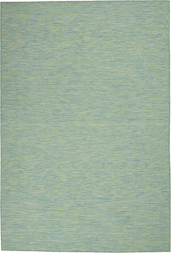 Nourison Positano Indoor/Outdoor Blue/Green 3' x 5' Area Rug, Easy Cleaning, Non Shedding, Bed Room, Living Room, Dining Room, Backyard, Deck, Patio (3x5)-Ruum Studio Home