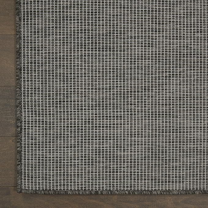 Nourison Home Positano Charcoal 2' x 6' Area Rug Easy Clean, Non Shedding, Bed Room, Living Room, Dining Room, Kitchen (6' Runner)-Ruum Studio Home