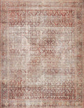 Loloi Layla Collection LAY-11 Cinnamon/Sage 2'-6" x 7'-6" .13" Thick Runner Rug, Soft, Durable, Vintage Inspired, Distressed, Low Pile, Non-Shedding, Easy Clean, Printed, Living Room Rug-Ruum Studio Home