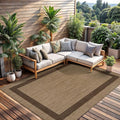 CAMILSON Outdoor Rug 6x9 - Modern Outside Rugs for Patios Porches Waterproof Durable Washable Non-Shedding, Easy-to-Clean Indoor Outdoor Area Carpet (6 x 9, Bordered - Jute)-Ruum Studio Home