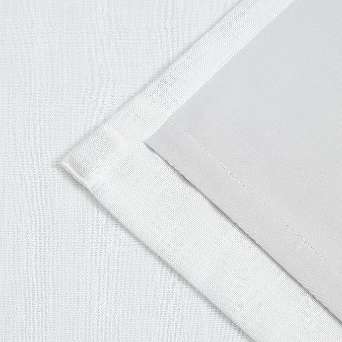 Vision Home White Pinch Pleated Full Blackout Curtains Thermal Insulated Window Curtains 102 inch for Living Room Bedroom Room Darkening Pinch Pleat Drapes with Hooks Back Tab 2 Panel 102" Lx40 W-Ruum Studio Home