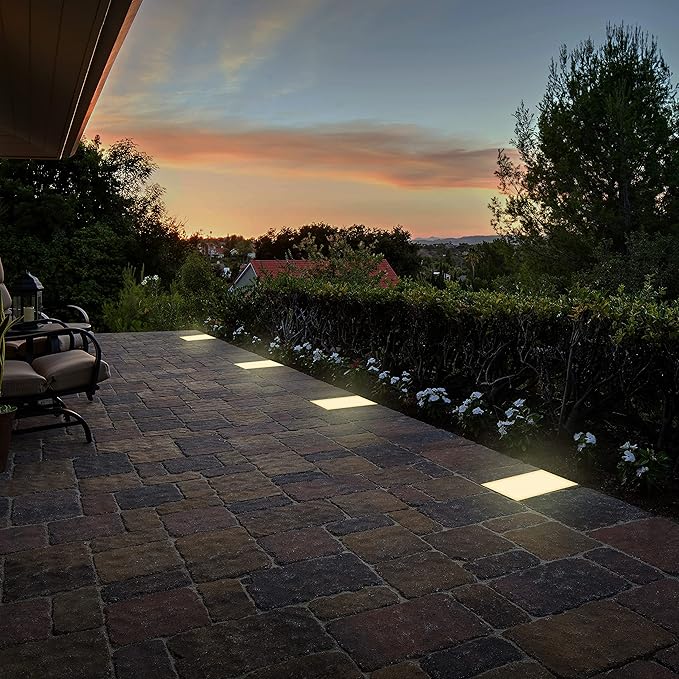 LUMENGY Paver Light 9×12 Inch (8.85 inch X 11.81 inch), Warm White Glare-Free Illumination for Driveways, Pathways, Pool Deck & Patios,12V AC/DC, Waterproof & Drive-Over Rated-Ruum Studio Home