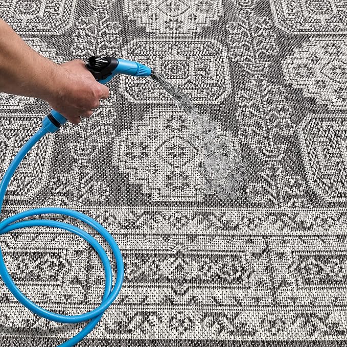 Keen Home Design Terrace Outdoor Area Rug - 8x10 Washable Indoor/Outdoor Rug for Patio, Kitchen, Balcony, Beach, Garden, Deck and Porch, Size: 7'7"x10'-Ruum Studio Home