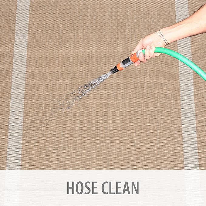 CAMILSON Outdoor Rug 9x12, Large Modern Outside Rugs for Patios Porches Waterproof Durable Washable Non-Shedding, Easy-to-Clean Indoor Outdoor Area Carpet (9 x 12, Bordered - Beige/White)-Ruum Studio Home