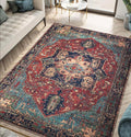 Keen Home Design 6x9 Rug - Machine Washable Area Rug with Non-Slip Backing, Ideal for Living Room, Dining Room, Bedroom - Vintage, Easy Clean, Durable, Low Pile Rug - (6' x 9')-Ruum Studio Home