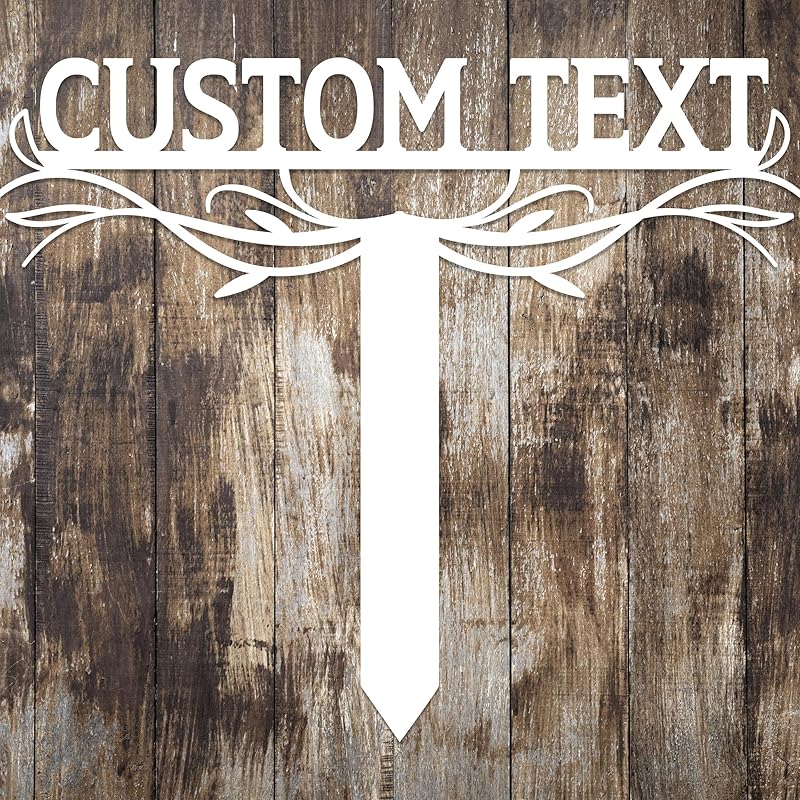 Personalized Metal Text Garden Sign with Stake, Custom Garden Decor for Outdoor, Custom Family Name Sign, Large Patio Decorations, Lawn Art, Farmhouse Decorative, Housewarming Gift-Ruum Studio Home