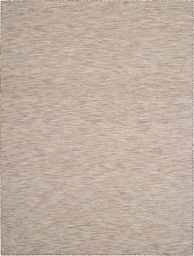Nourison Positano Indoor-Outdoor Beige 9' x 12' Area Rug, Easy Cleaning, Non Shedding, Bed Room, Living Room, Dining Room, Backyard, Deck, Patio (9x12)-Ruum Studio Home