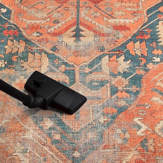 Keen Home Design 5x7 Rug - Machine Washable Area Rug with Non-Slip Backing, Ideal for Living Room, Dining Room, Bedroom - Vintage, Easy Clean, Durable, Low Pile Rug - (5' x 7')-Ruum Studio Home