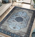 Keen Home Design 4x6 Rug - Machine Washable Area Rug with Non-Slip Backing, Ideal for Living Room, Dining Room, Bedroom - Vintage, Easy Clean, Durable, Low Pile Rug - (4' x 6')-Ruum Studio Home
