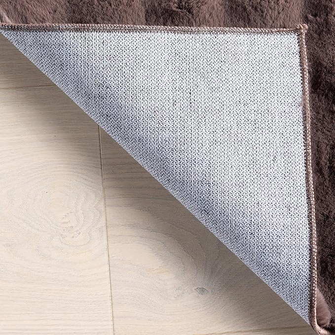 nuLOOM Jeni Checkered 3'9" x 6' Machine Washable Area Rug for Living Room Bedroom Dining Room Kitchen, Dark Brown-Ruum Studio Home