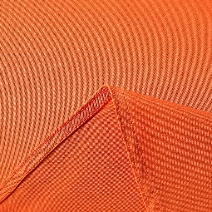 sancua Square Tablecloth - 60 x 60 Inch - Stain and Wrinkle Resistant Washable Polyester Table Cloth, Decorative Fabric Table Cover for Dining Tables, Buffet Parties and Camping, Orange-Ruum Studio Home