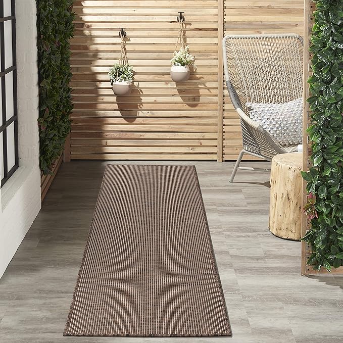 Nourison Home Positano 10' Runner Natural Fabric Modern Area Rug (10' Runner)-Ruum Studio Home