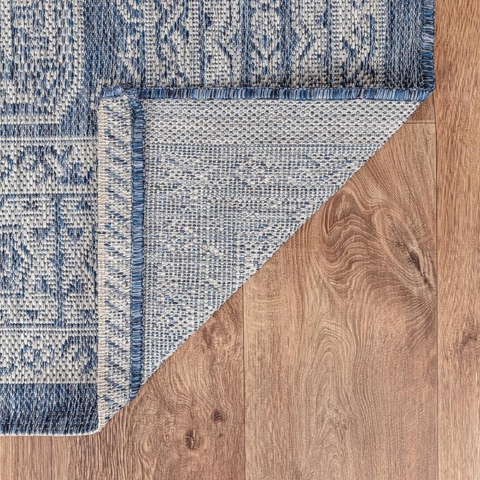 Keen Home Design Terrace Outdoor Area Rug - 5x8 Washable Indoor/Outdoor Rug for Patio, Kitchen, Balcony, Beach, Garden, Deck and Porch, Size: 5'3"x7'7"-Ruum Studio Home