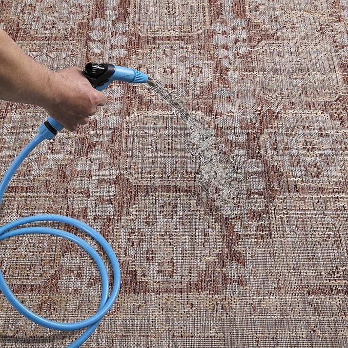 Keen Home Design Terrace Outdoor Area Rug - 8x10 Washable Indoor/Outdoor Rug for Patio, Kitchen, Balcony, Beach, Garden, Deck and Porch, Size: 7'7"x10'-Ruum Studio Home