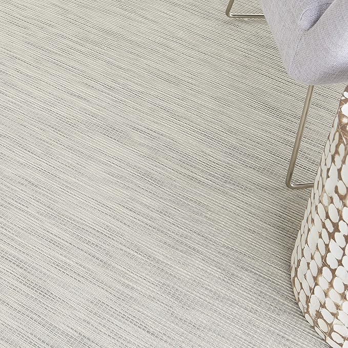 Nourison Positano Indoor-Outdoor Light Grey 7' x 10' Area Rug, Easy Cleaning, Non Shedding, Bed Room, Living Room, Dining Room, Backyard, Deck, Patio (7x10)-Ruum Studio Home