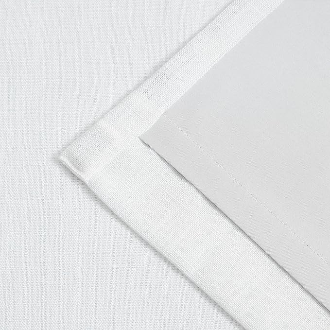 Vision Home White Pinch Pleated Full Blackout Curtains Thermal Insulated Window Curtains 84 inch for Living Room Bedroom Room Darkening Pinch Pleat Drapes with Hooks Back Tab 2 Panel 40" Wx84 L-Ruum Studio Home