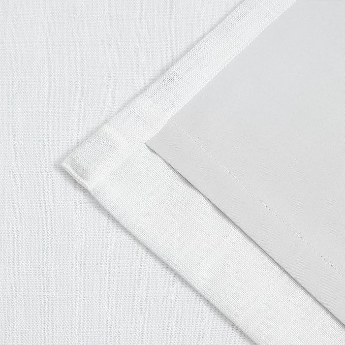 Vision Home White Pinch Pleated Full Blackout Curtains 60 inch Wide Thermal Insulated Window Curtains 84 inch for Living Room Bedroom Room Darkening Pinch Pleat Drapes with Hooks Back Tab 60"Wx84"Lx1-Ruum Studio Home