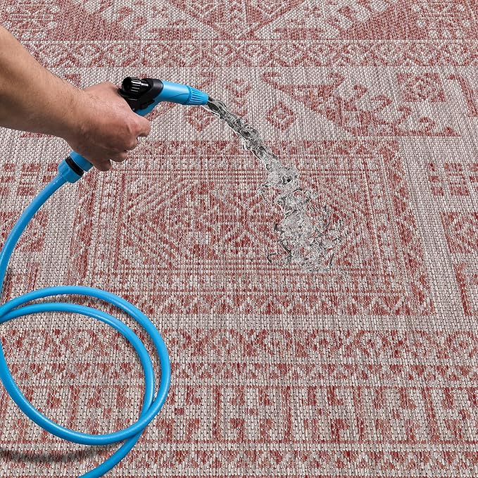 Keen Home Design Terrace Outdoor Area Rug - 6x9 Washable Indoor/Outdoor Rug for Patio, Kitchen, Balcony, Beach, Garden, Deck and Porch, Size: 6'x8'10"-Ruum Studio Home