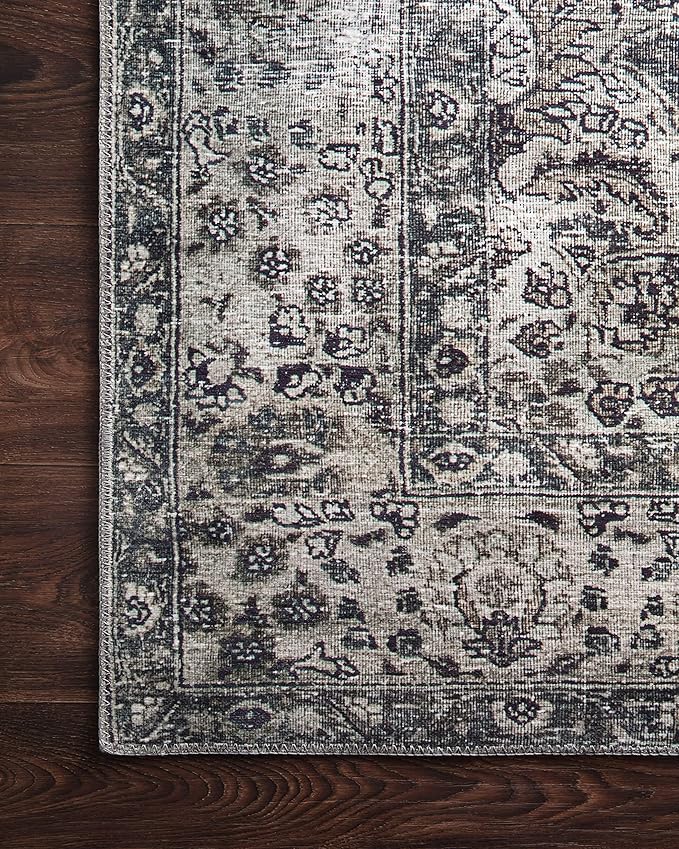 Loloi Layla Collection LAY-06 Taupe/Stone 3'-6" x 5'-6" .13" Thick Accent Rug, Soft, Durable, Vintage Inspired, Distressed, Low Pile, Non-Shedding, Easy Clean, Printed, Living Room Rug-Ruum Studio Home