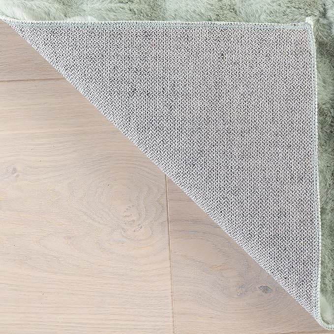 nuLOOM 5' x 8' Cozy Plush Area Rug, Machine Washable, Non-Slip, Soft Fluffy Shag Carpet for Living Room Bedroom Kids Room Nursery Home Decor, Jeni Green-Ruum Studio Home