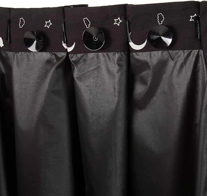Amazon Basics Portable Blackout Curtain Shade with Suction Cups, 50" W x 78"L, 2-Pack, Moon and Stars-Ruum Studio Home