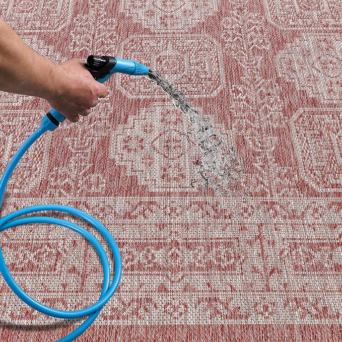 Keen Home Design Terrace Outdoor Runner Rug - 2x6 Washable Indoor/Outdoor Rug for Patio, Kitchen, Balcony, Beach, Garden, Deck and Porch, Size: 2'2"x5'7"-Ruum Studio Home