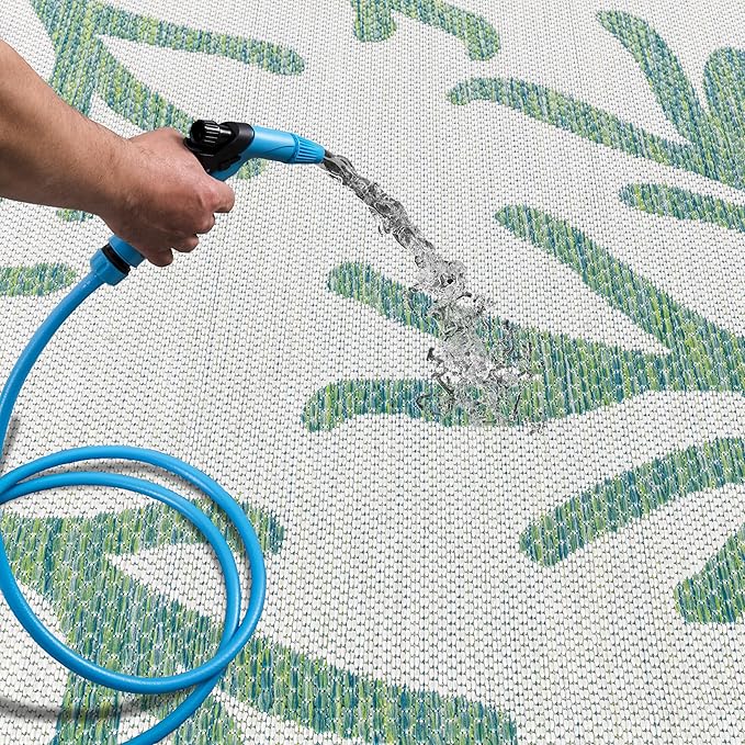 Keen Home Design Terrace Outdoor Area Rug - 6x9 Washable Indoor/Outdoor Rug for Patio, Kitchen, Balcony, Beach, Garden, Deck and Porch, Size: 6'x8'10"-Ruum Studio Home