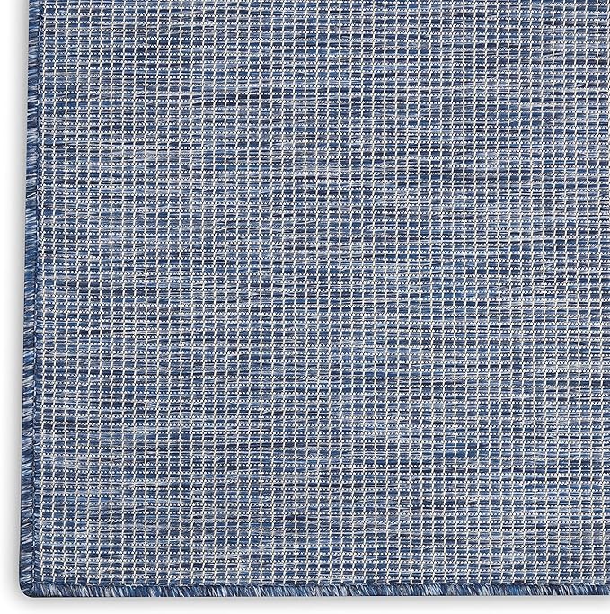 Nourison Positano Indoor/Outdoor Navy Blue 2'2" x 10' Area Rug, Easy Cleaning, Non Shedding, Bed Room, Living Room, Dining Room, Backyard, Deck, Patio (2x10)-Ruum Studio Home