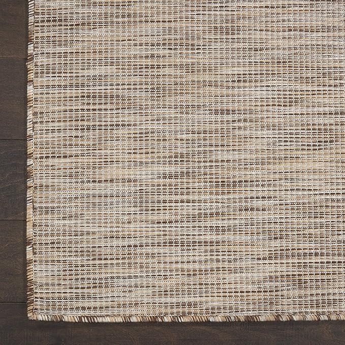 Nourison Positano Indoor-Outdoor Beige 4' x 6' Area Rug, Easy Cleaning, Non Shedding, Bed Room, Living Room, Dining Room, Backyard, Deck, Patio (4x6)-Ruum Studio Home