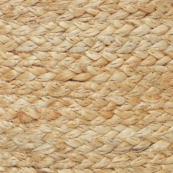 REDEARTH · Cylindrical Pouf Ottoman - Braided Pouffe Accent Sitting Round Footrest for Living Room, Bedroom, Nursery, kidsroom, Patio, Gym; 100% Jute (14.5"X14.5"X16"; Natural)-Ruum Studio Home