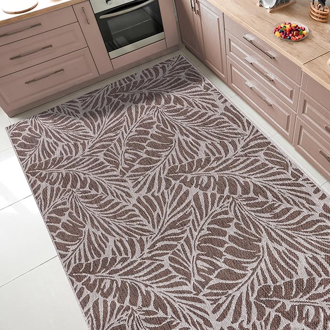 Keen Home Design Terrace Outdoor Area Rug - 8x10 Washable Indoor/Outdoor Rug for Patio, Kitchen, Balcony, Beach, Garden, Deck and Porch, Size: 7'7"x10'-Ruum Studio Home