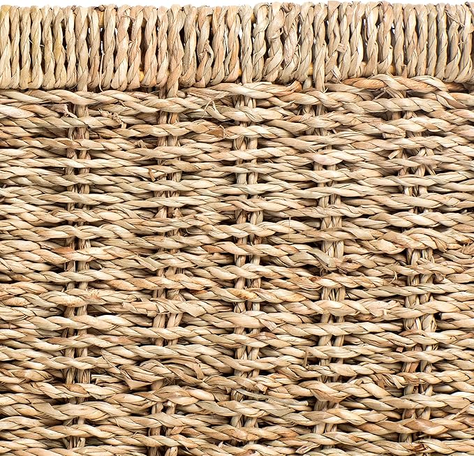 CENBOSS Wicker Baskets (Large, Seagrass, 1PC) Rattan Storage Baskets for Shelves, Woven Seagrass Holder-Ruum Studio Home