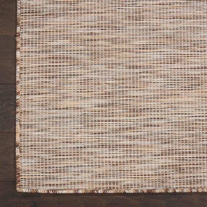 Nourison Positano Indoor-Outdoor Beige 9' x 12' Area Rug, Easy Cleaning, Non Shedding, Bed Room, Living Room, Dining Room, Backyard, Deck, Patio (9x12)-Ruum Studio Home