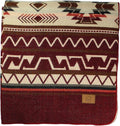 Inca Aztec Throw, Queen, King Blanket | Southwest Indian Navajo Boho Style | Native Cover for Camping, Bedding, Couch, Vanlife | Faux Alpaca, Lightweight, Hypoallergenic (Vinincunca Maroon, Queen)-Ruum Studio Home
