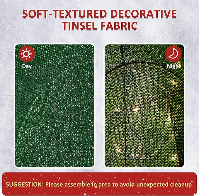 4.8FT Lighted Elf with Envelope Outdoor Christmas Decoration, 3D Pre-Lit Elf Decor with 100 LED Lights for Christmas, Freestanding Glittered Holiday Display for Outdoor, Indoor-Ruum Studio Home