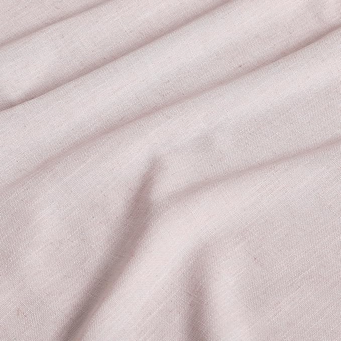 Vision Home Soft Pink Pinch Pleated Full Blackout Curtains Linen Blended Room Darkening Curtain Panels 102 inch for Living Room Bedroom Thermal Insulated Pinch Pleat Drapes with Hooks 40" Wx102 Lx2-Ruum Studio Home