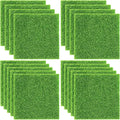 Elcoho 18 Pieces Fake Grass for Crafts Fairy Garden 6 x 6 Inches Artificial Garden Grass for Miniature Ornament Dollhouse DIY Decoration-Ruum Studio Home