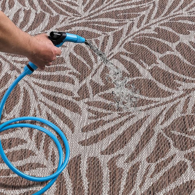 Keen Home Design Terrace Outdoor Area Rug - 5x8 Washable Indoor/Outdoor Rug for Patio, Kitchen, Balcony, Beach, Garden, Deck and Porch, Size: 5'3"x7'7"-Ruum Studio Home