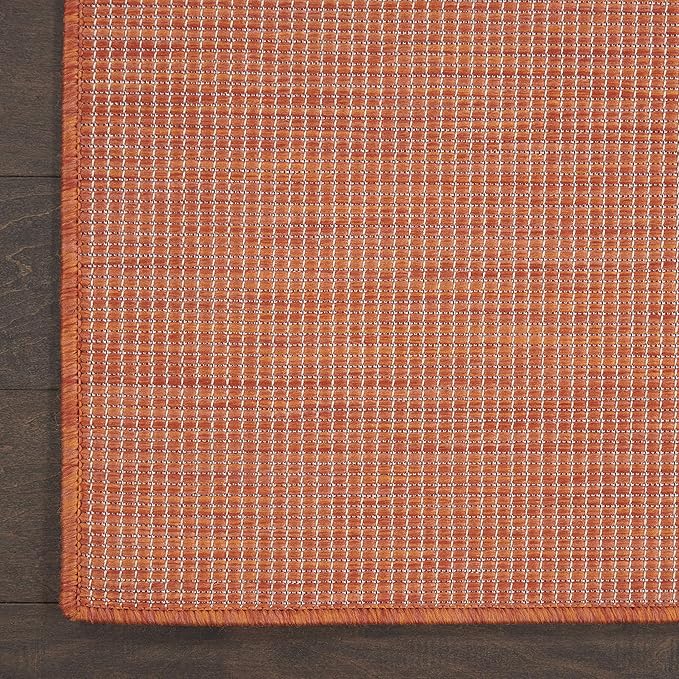 Nourison Positano Indoor/Outdoor Terracotta 2'2" x 8' Area Rug, Easy Cleaning, Non Shedding, Bed Room, Living Room, Dining Room, Backyard, Deck, Patio (2x8)-Ruum Studio Home