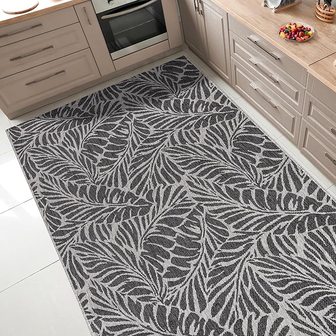 Keen Home Design Terrace Outdoor Area Rug - 8x10 Washable Indoor/Outdoor Rug for Patio, Kitchen, Balcony, Beach, Garden, Deck and Porch, Size: 7'7"x10'-Ruum Studio Home