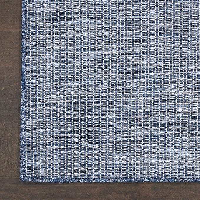 Nourison Positano Indoor/Outdoor Navy Blue 2'2" x 12' Area Rug, Easy Cleaning, Non Shedding, Bed Room, Living Room, Dining Room, Backyard, Deck, Patio (2x12)-Ruum Studio Home