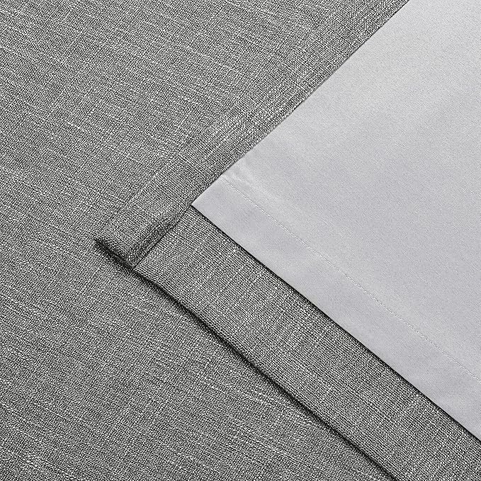 Vision Home Charcoal Grey Full Blackout Curtains Pinch Pleated Room Darkening Window Curtains 63 inch for Living Room Bedroom Thermal Insulated Pinch Pleat Drapes with Hooks Back Tab 2 Panel 40"Wx63"L-Ruum Studio Home