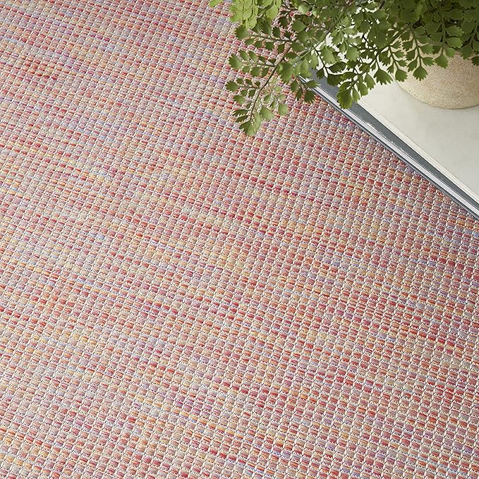 Nourison Home Positano Indoor/Outdoor Rainbow 3' x 5' Area Rug, Easy Cleaning, Non Shedding, Bed Room, Living Room, Dining Room, Backyard, Deck, Patio (3x5)-Ruum Studio Home