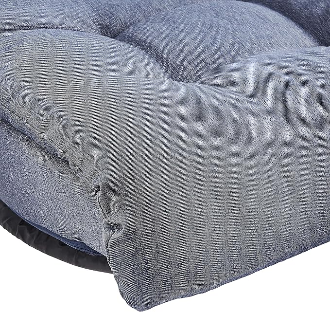 Amazon Basics Swivel Foam Lounge Chair with Headrest, Floor-Compatible, Adjustable, Gaming, 26.3D x 23.5W x 13.7H in, Denim Blue-Ruum Studio Home