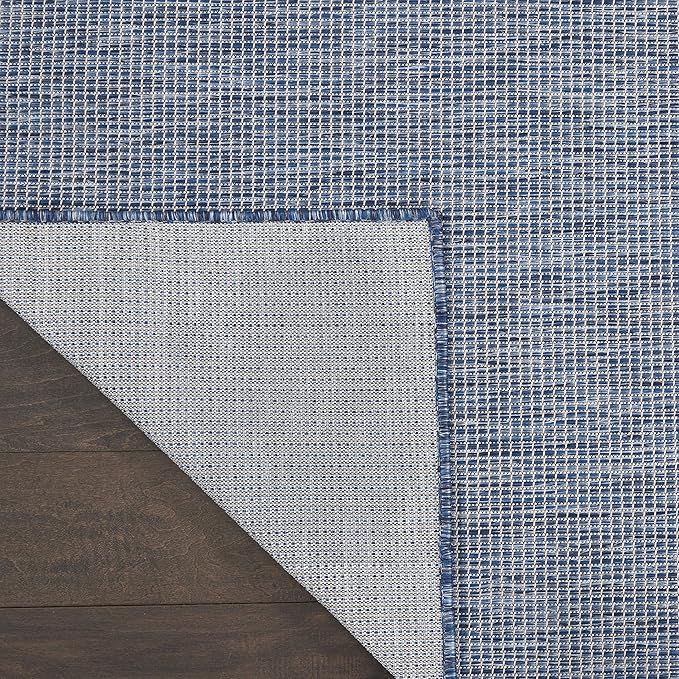 Nourison Positano Indoor-Outdoor Navy Blue 5' x 7' Area Rug, Easy Cleaning, Non Shedding, Bed Room, Living Room, Dining Room, Backyard, Deck, Patio (5x7)-Ruum Studio Home