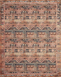 Loloi Layla Collection LAY-14 Mocha/Blush 7'-6" x 9'-6" .13" Thick Area Rug, Soft, Durable, Vintage Inspired, Distressed, Low Pile, Non-Shedding, Easy Clean, Printed, Living Room Rug-Ruum Studio Home